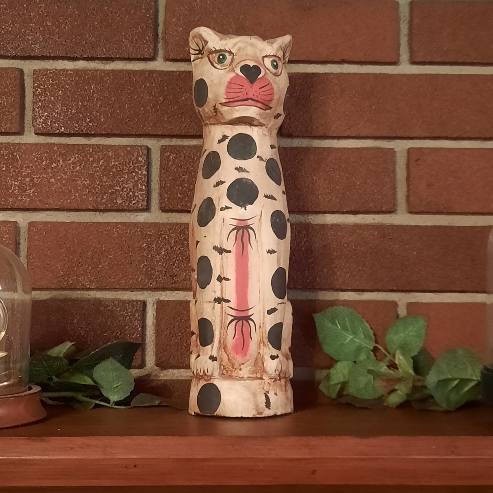 Hand carved leopard
